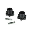 TKR5071X - Wheel Hubs (17mm, lightened, aluminum, gun metal anodized, w/pins, 2pcs)