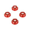 TKR5116BR - Wheel Nuts (T Logo, 17mm, serrated, red ano, M12x1.0, 4pcs)