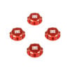 TKR5116BR - Wheel Nuts (T Logo, 17mm, serrated, red ano, M12x1.0, 4pcs)