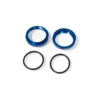 TKR6013BL - Shock Adjustment Collars (short, aluminum, BLUE ano, 2pcs)