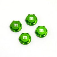 TKR5116BG - Wheel Nuts (T Logo, 17mm, serrated, GREEN ano, M12x1.0, 4pcs)