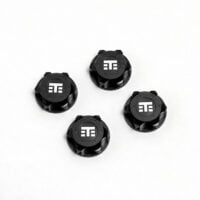 TKR5116BK - Wheel Nuts (T Logo, 17mm, serrated, BLACK ano, M12x1.0, 4pcs)