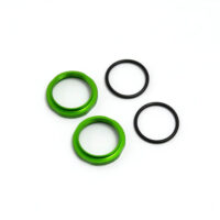TKR6013BG - Shock Adjustment Nuts (short, aluminum, GREEN ano, 2pcs)